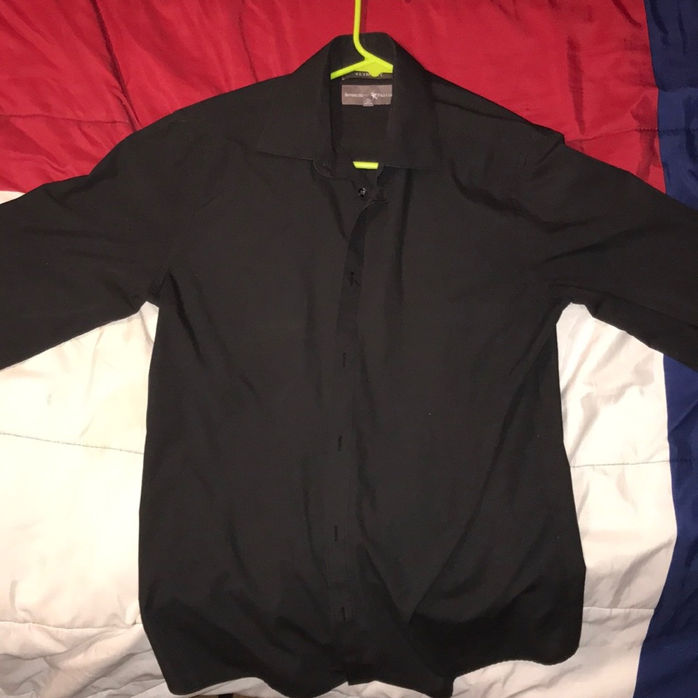 Beverly Hills button up long sleeve shirt, size M